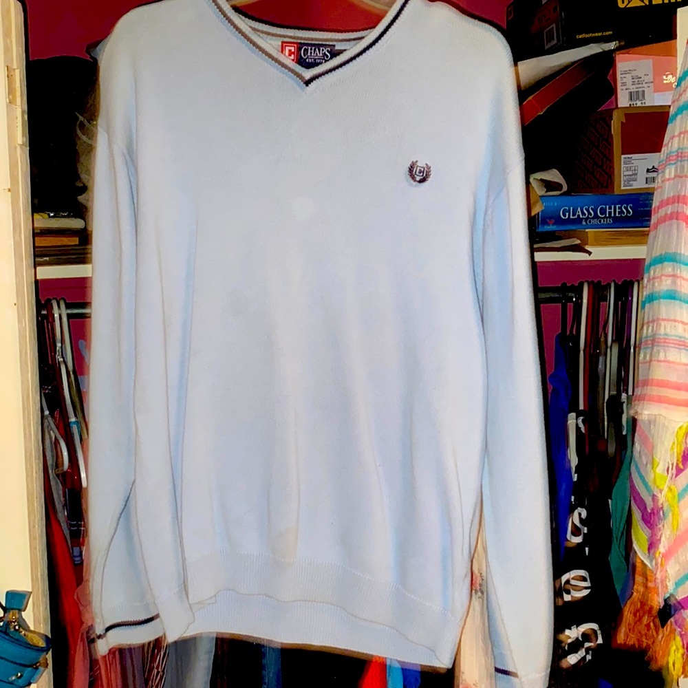 Blue Vintage Chaps 100% cotton sweater size m